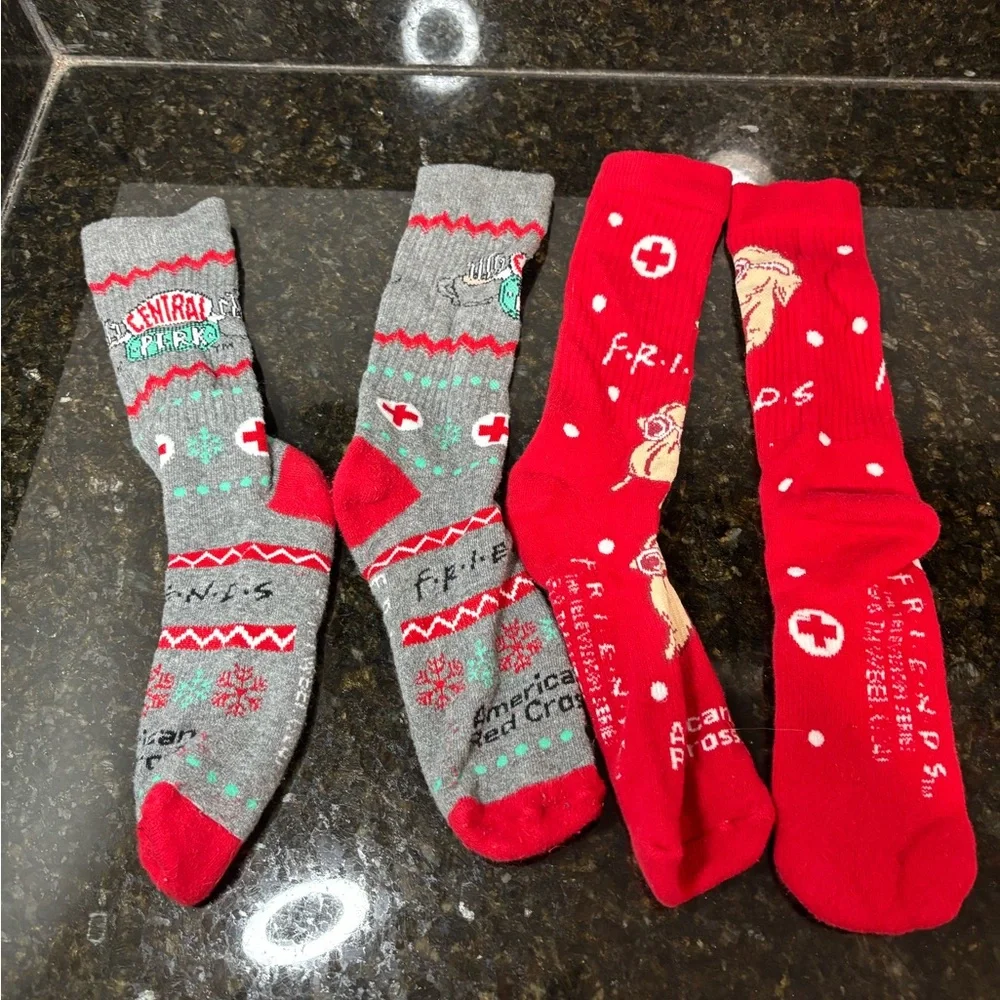 Two pair Friends Socks American Red Cross Holiday Promo